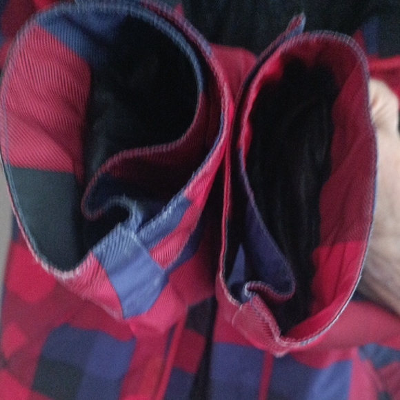 Vans Utility Vibrant Plaid Blue And Red Hooded Rain Jacket Size M Unisex - Picture 5 of 5